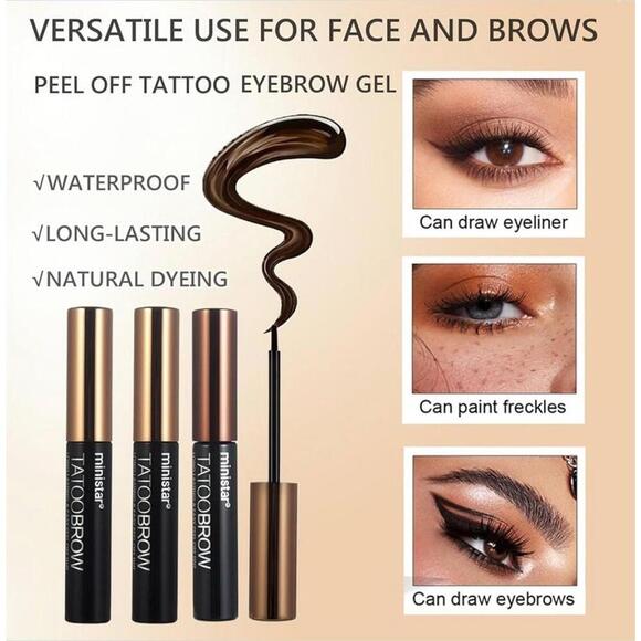Other - Ministar Tattoo Brow Easy Peel off Tint Gel Eyebrow Tint Peel Tattoo  *3 SHADES*